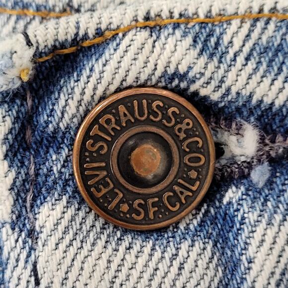 Vintage LEVIS 550 Tapered Baggy Jeans 32x29 Acid-Wash USA - Picture 11 of 16